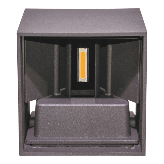 Life applique antracite cubo led 7w 3000k per esterno