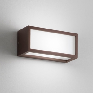 Applique da esterno corten moderna rettangolare isyluce deco