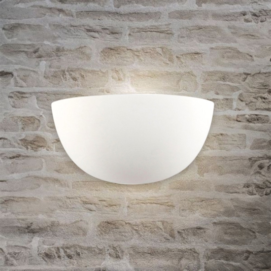 Isyluce applique in gesso bianco 