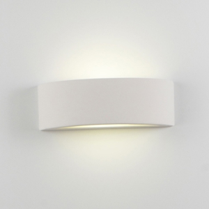 Applique curvo in gesso bianco isyluce