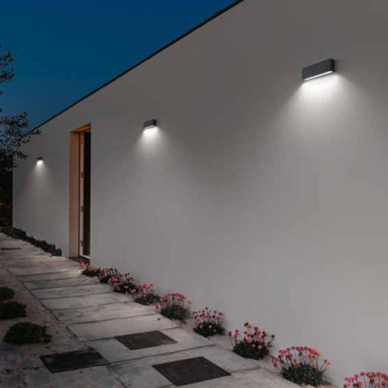 Isyluce applique da esterno 6w 4000k cover antracite bianco