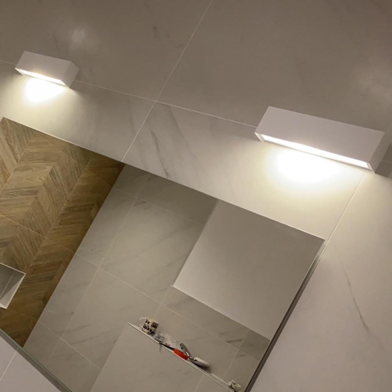 Applique da interno rettangolare bianco moderno