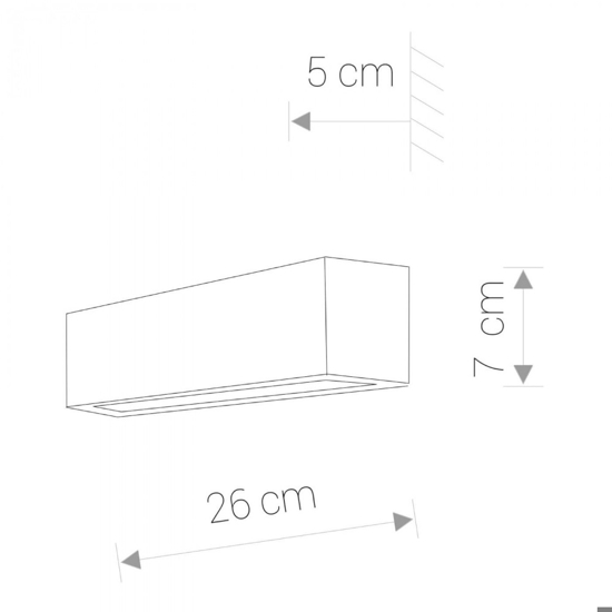 Applique da interno rettangolare bianco moderno