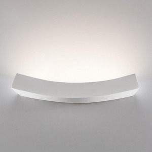 Applique di gesso design moderna curva bianca