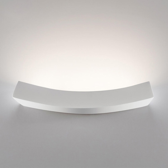 Applique di gesso design moderna curva bianca