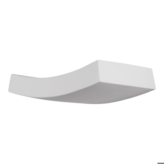 Applique di gesso design moderna curva bianca