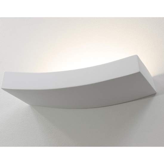 Applique di gesso design moderna curva bianca