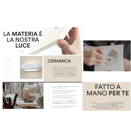 Applique di gesso design moderna curva bianca