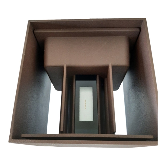 Applique per esterno led 6w 4000k cubo marrone corten