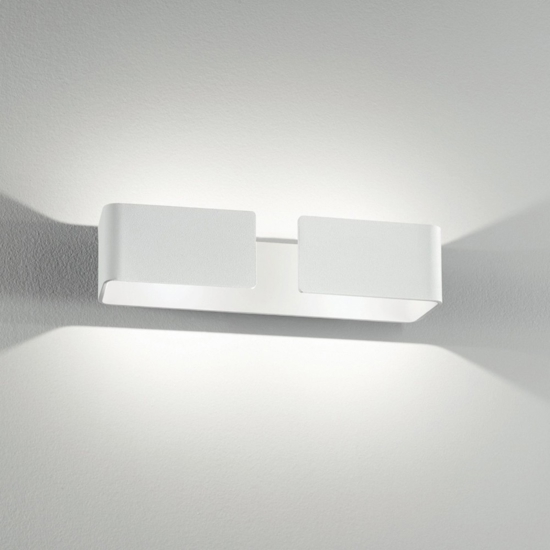 Applique led design moderno isyluce graffa bianco 4000k