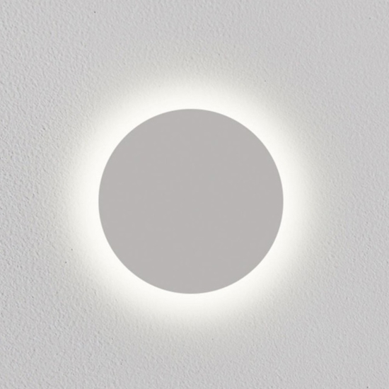 Applique gesso rotondo bianco moderno led 6w 3000k