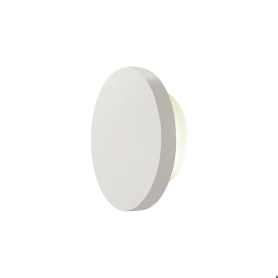 Applique gesso rotondo bianco moderno led 6w 3000k