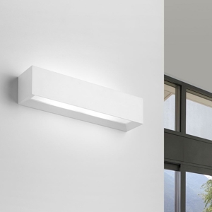 Applique di gesso bianco rettangolare moderna hermione sforzin