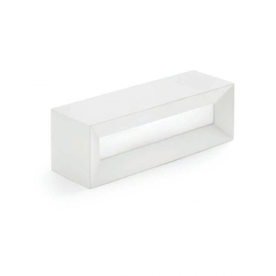 Applique di gesso bianco rettangolare moderna hermione sforzin