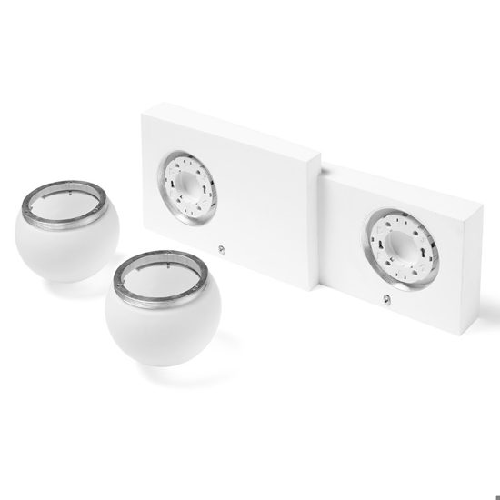 Applique cicladi sforzin in gesso bianco design moderna