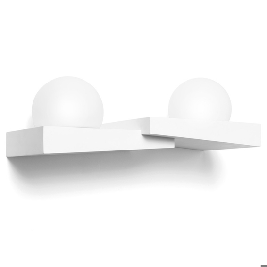 Applique cicladi sforzin in gesso bianco design moderna