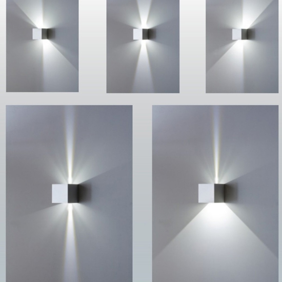 Isyluce applique per esterno 16w 4000k cubo bianco