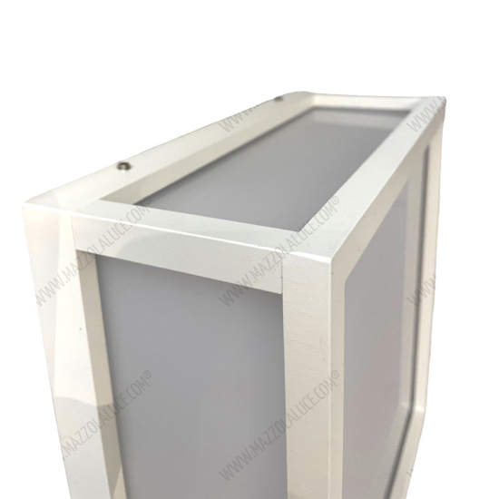 Isyluce applique da esterno a parete soffitto bianca  quadrata
