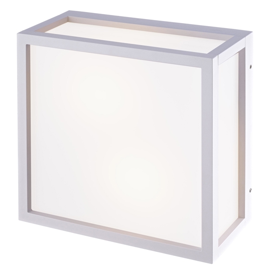 Isyluce applique da esterno a parete soffitto bianca  quadrata
