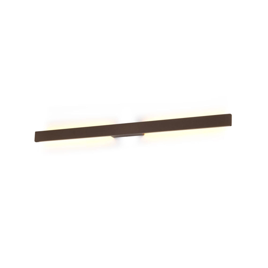 Applique da esterno bacchetta moderna marrone corten led 20w 3000k
