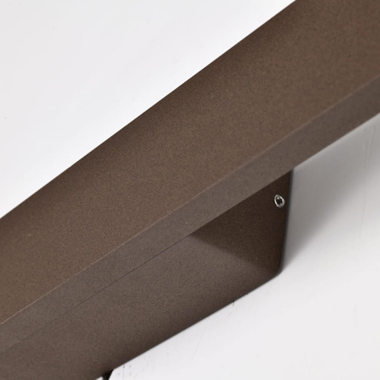 Applique da esterno bacchetta moderna marrone corten led 20w 3000k