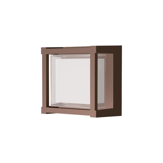Applique per esterno quadrato corten led 2700k 3300k 4000k 15w