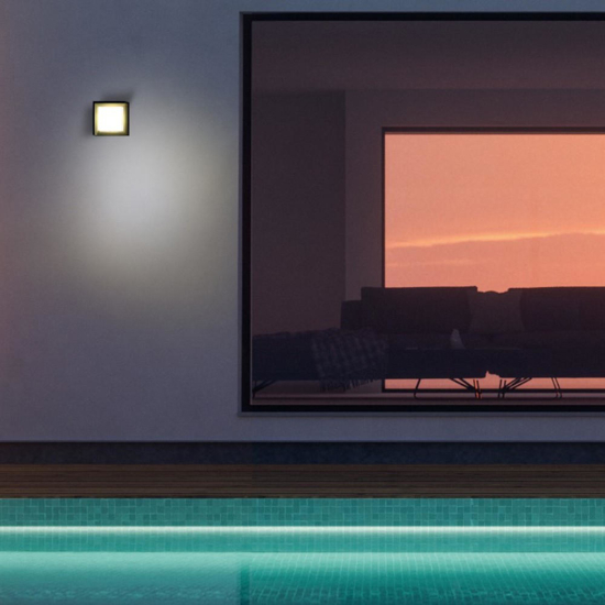 Applique per esterno quadrato corten led 2700k 3300k 4000k 15w