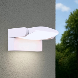 Applique per esterno bianco parabola girevole led 12w 3000k