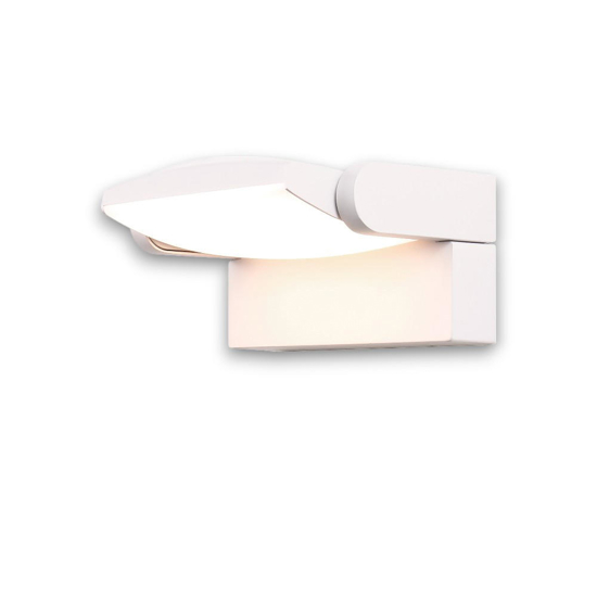 Applique per esterno bianco parabola girevole led 12w 3000k