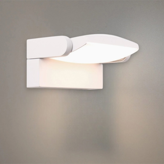 Applique per esterno bianco parabola girevole led 12w 3000k