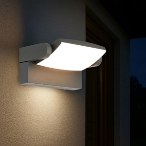 Applique da esterno girevole grigio scuro moderno led 12w 3000k