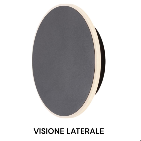 Applique design moderno rotonda oro led 20w 3000k