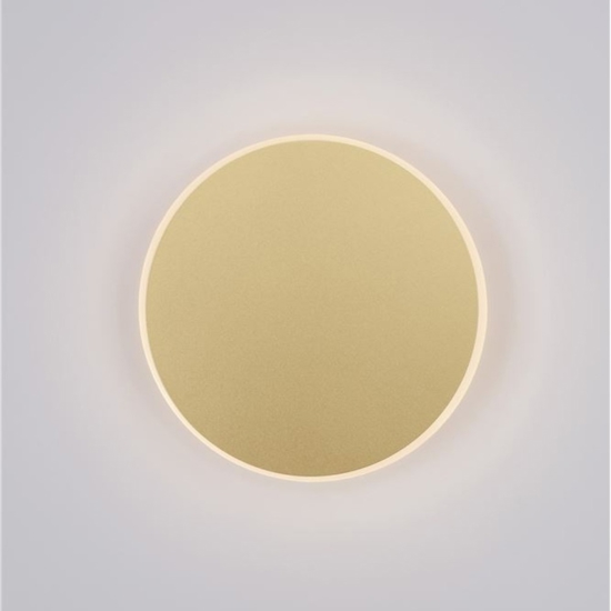 Applique cerchio 20cm oro led 12w 3000k moderno