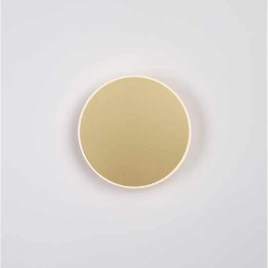 Applique cerchio 20cm oro led 12w 3000k moderno