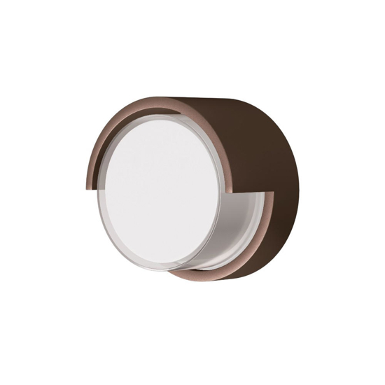 Applique tondo corten per esterni led 2700k 3300k 4000k anti corrosione