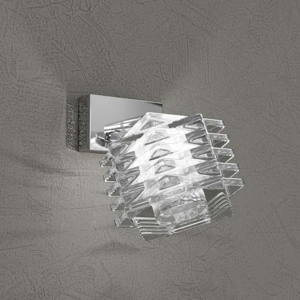 Applique da parete cubo in vetro top light rubik