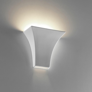 Applique bianca di gesso ceramico stile contemporaneo
