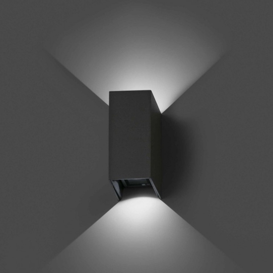 Applique da esterno led 6w 3000k moderna fascio luce regolabile