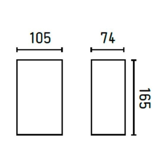 Applique da esterno led 6w 3000k moderna fascio luce regolabile