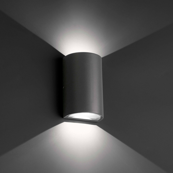 Applique da esterno led 6w 4000k moderna biemissione