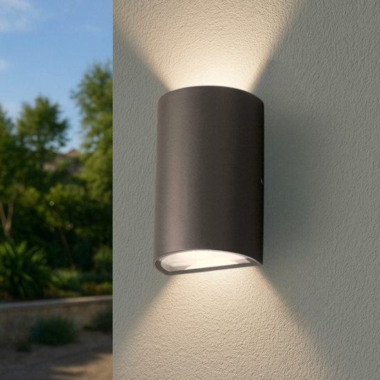 Applique da esterno led 6w 4000k moderna biemissione