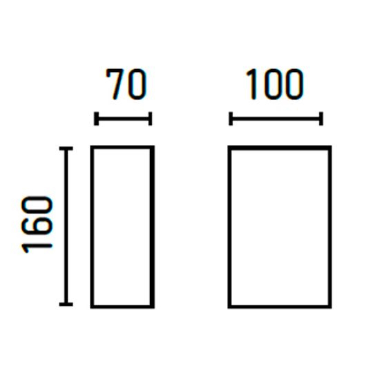 Applique da esterno led 6w 4000k moderna biemissione