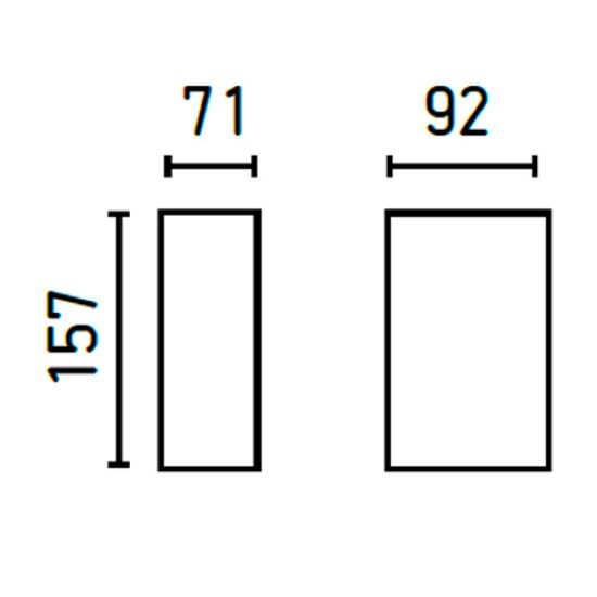 Applique da esterno led 6w 4000k bianco moderno