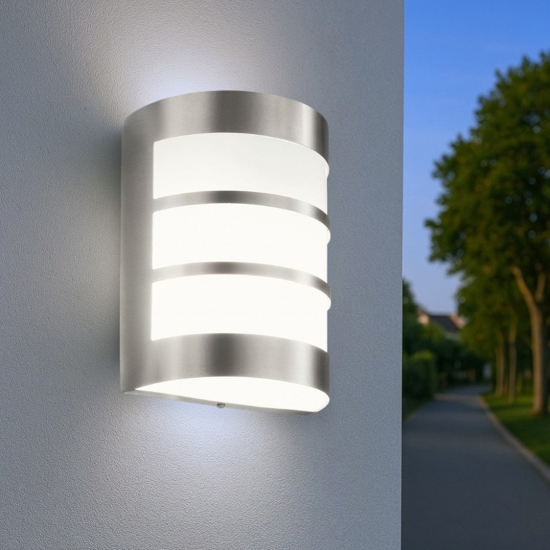 Applique da esterno nickel satinato ip54