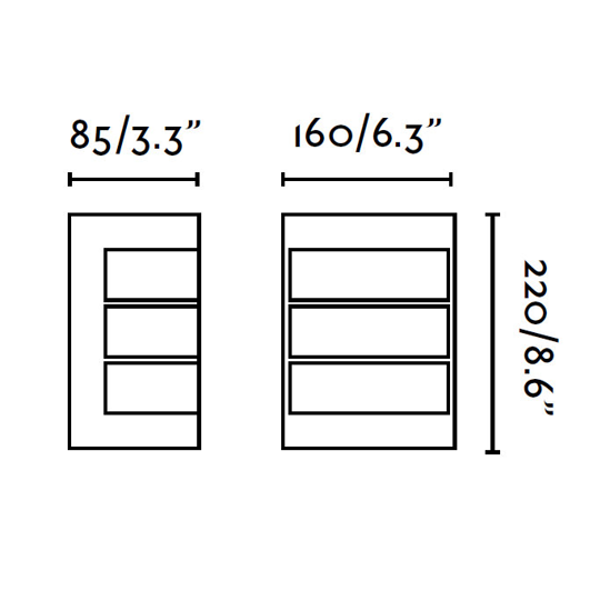 Applique da esterno nickel satinato ip54