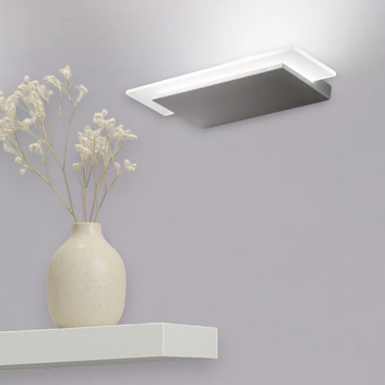 Applique linea light dublight led 13w 3000k moderna bianca