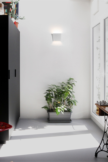 Applique di gesso ceramica led 9w 4000k bianca moderna