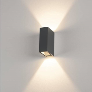 Applique da esterno moderna led 8,6w 3000k antracite squadrato