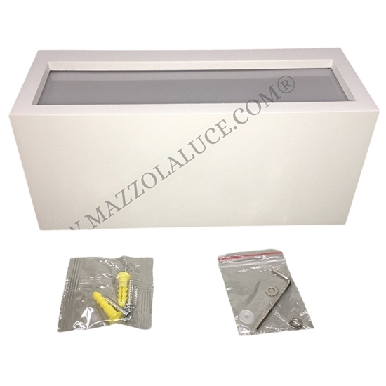 Isyluce applique da esterno moderna bianco rettangolare