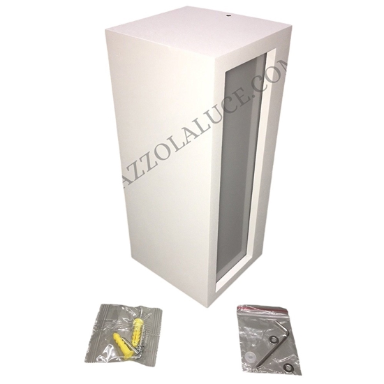 Isyluce applique da esterno moderna bianco rettangolare